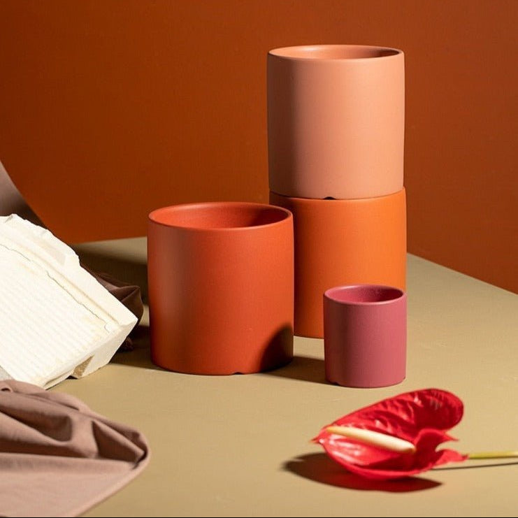 HOMELEAF - Pot de Fleurs en Céramique Blanche Élégant & Pièce de Décor Minimaliste