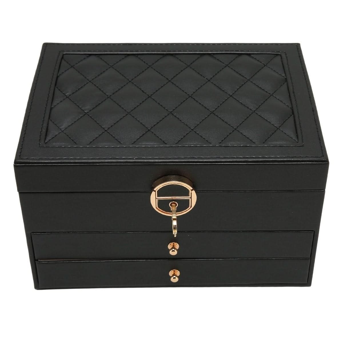 LUXE JEWEL – Boîte à bijoux élégante en cuir pour un rangement stylé
