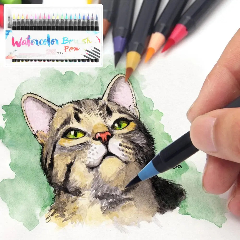 AquaBrush™ | Ensemble de pinceaux aquarelle élégants – Peinture créative sans effort