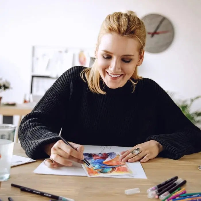 AquaBrush™ | Ensemble de pinceaux aquarelle élégants – Peinture créative sans effort