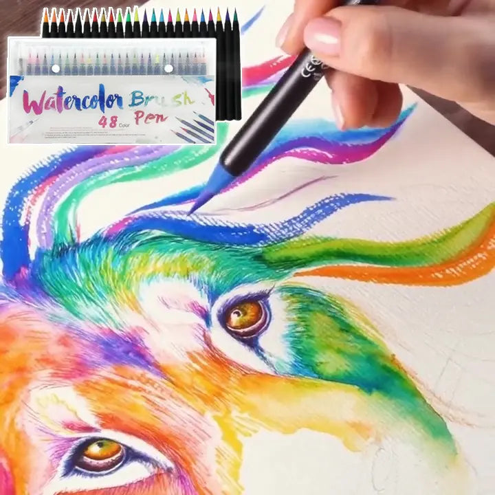 AquaBrush™ | Ensemble de pinceaux aquarelle élégants – Peinture créative sans effort