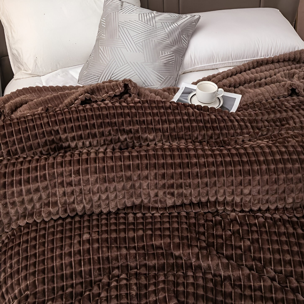 NordicNest Plaid – Ultra Doux & Chaud Couverture – Motif à Carreaux