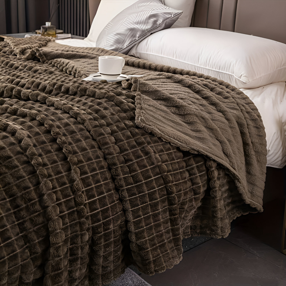 NordicNest Plaid – Ultra Doux & Chaud Couverture – Motif à Carreaux