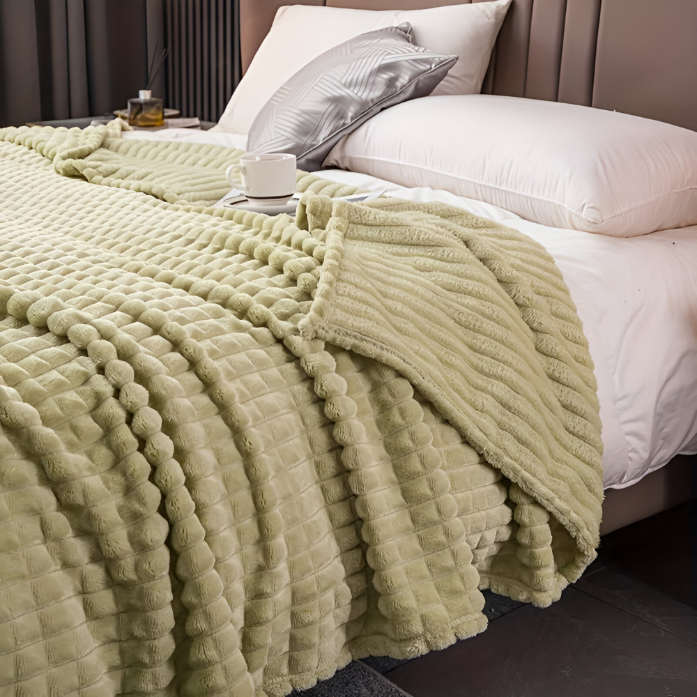 NordicNest Plaid – Ultra Doux & Chaud Couverture – Motif à Carreaux