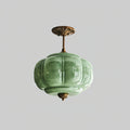 Lampe de plafond en verre semi-plafonnier à forme arrondie