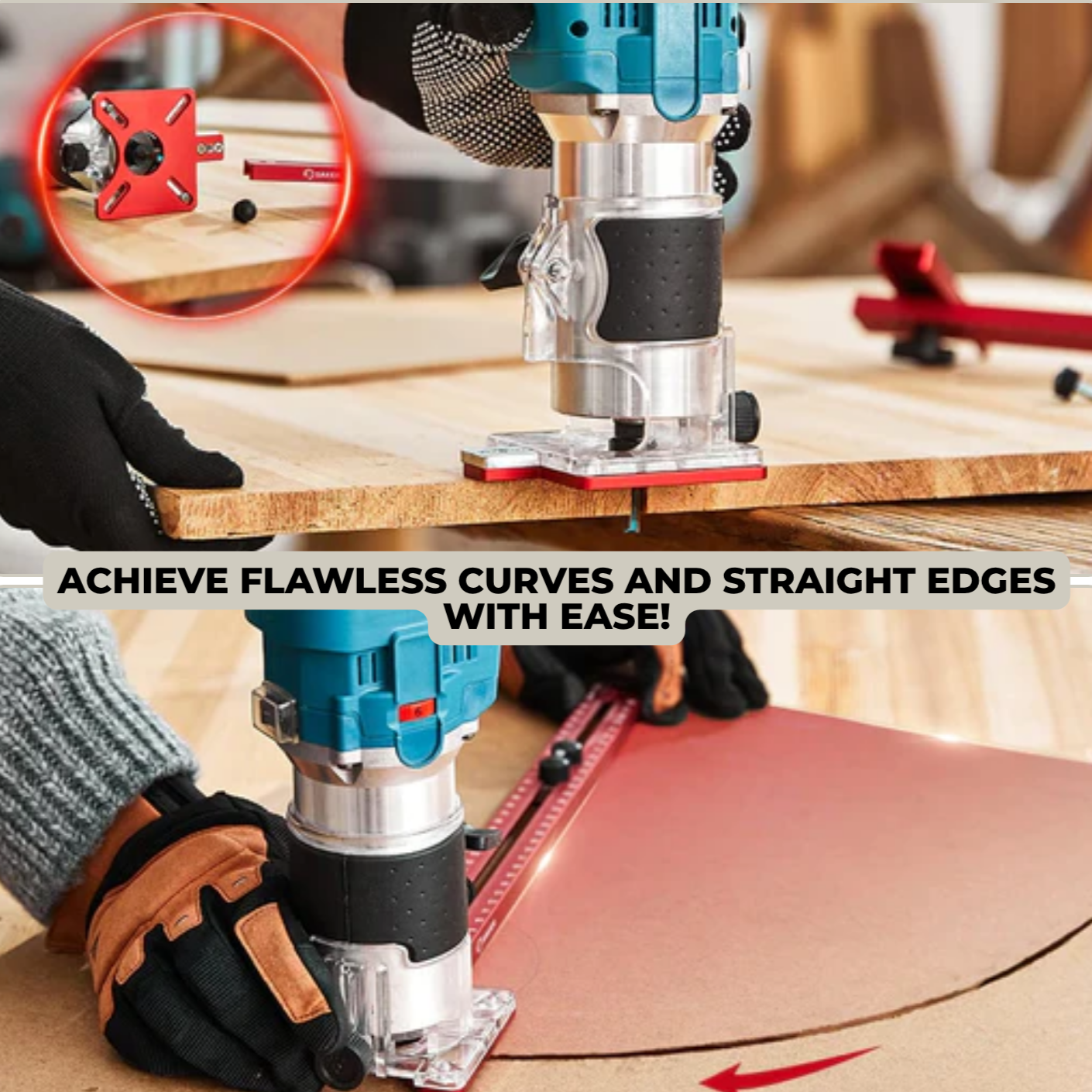 WoodMate™ | Guide de fraisage 3-en-1 pour un travail du bois précis