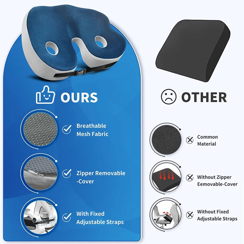 COMFYCURVE – Coussin de confort pour soulager la pression sur le coccyx