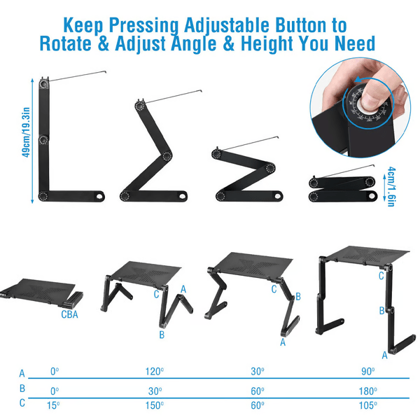 FLEXSTAND 360 – Support de laptop ergonomique pour un travail sain et flexible