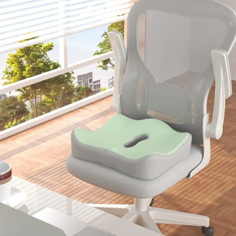 Coussin de siège de bureau en mousse à mémoire ergonomique | Soulagement du bas du dos | Antidérapant | PosturaNest