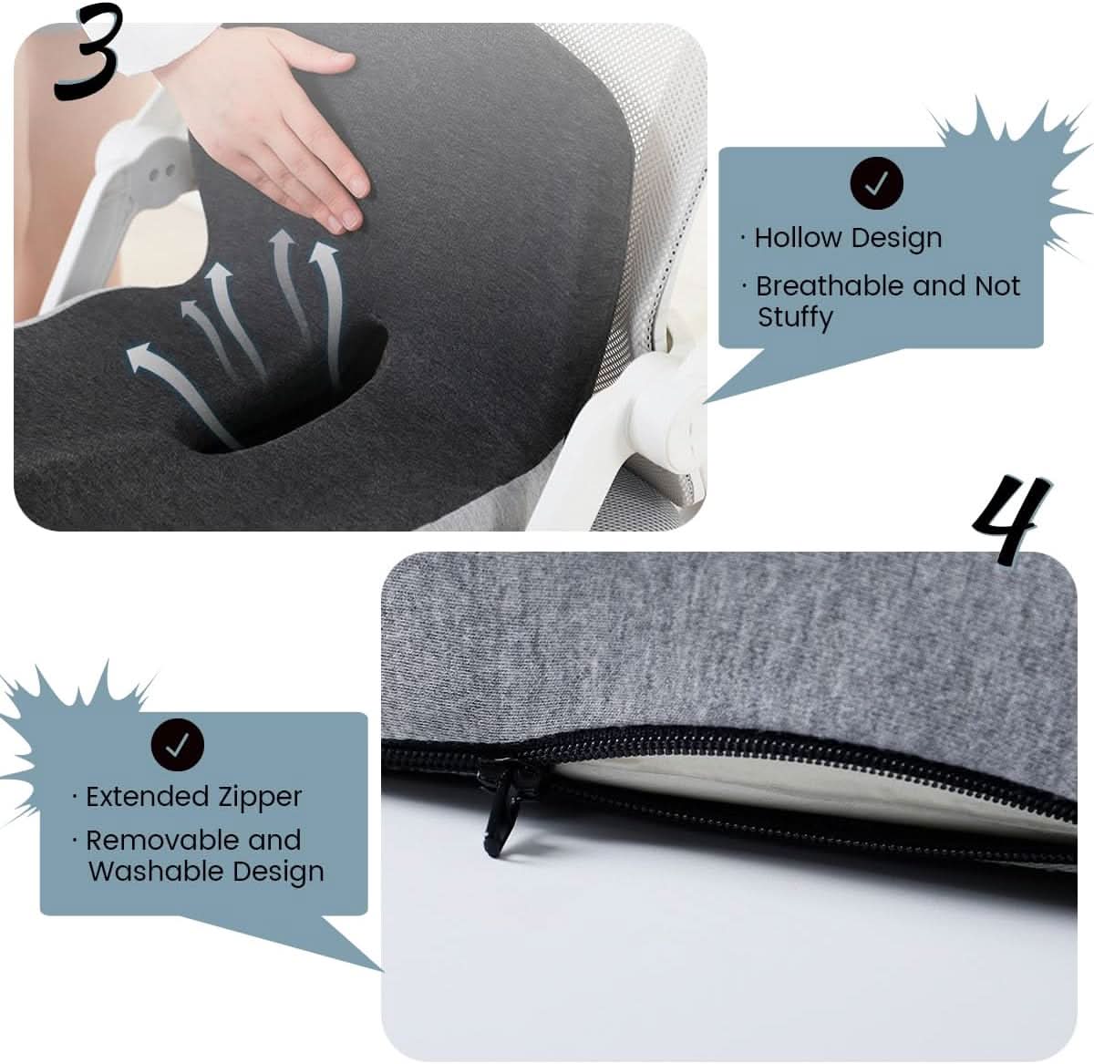ERGOCOMFORT PAD – Coussin en mousse à mémoire premium pour posture et confort