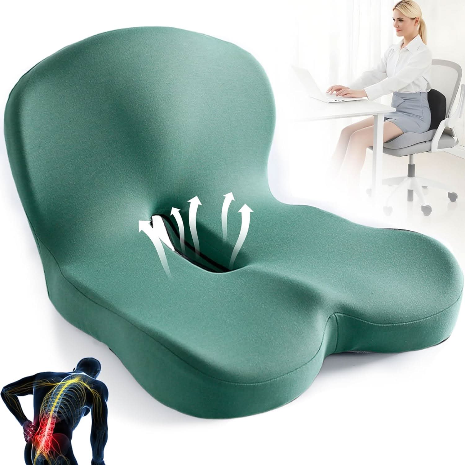 ERGOCOMFORT PAD – Coussin en mousse à mémoire premium pour posture et confort
