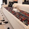 Housse de canapé en velours ethnique boho embossée