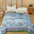 Couverture Réversible Florale Européenne | Couverture en 100% Coton