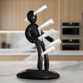 BLADEVAULT - Organisateur de couteaux humanoïde artistique avec rangement sécurisé des lames et design de comptoir gain de place pour une esthétique de cuisine moderne