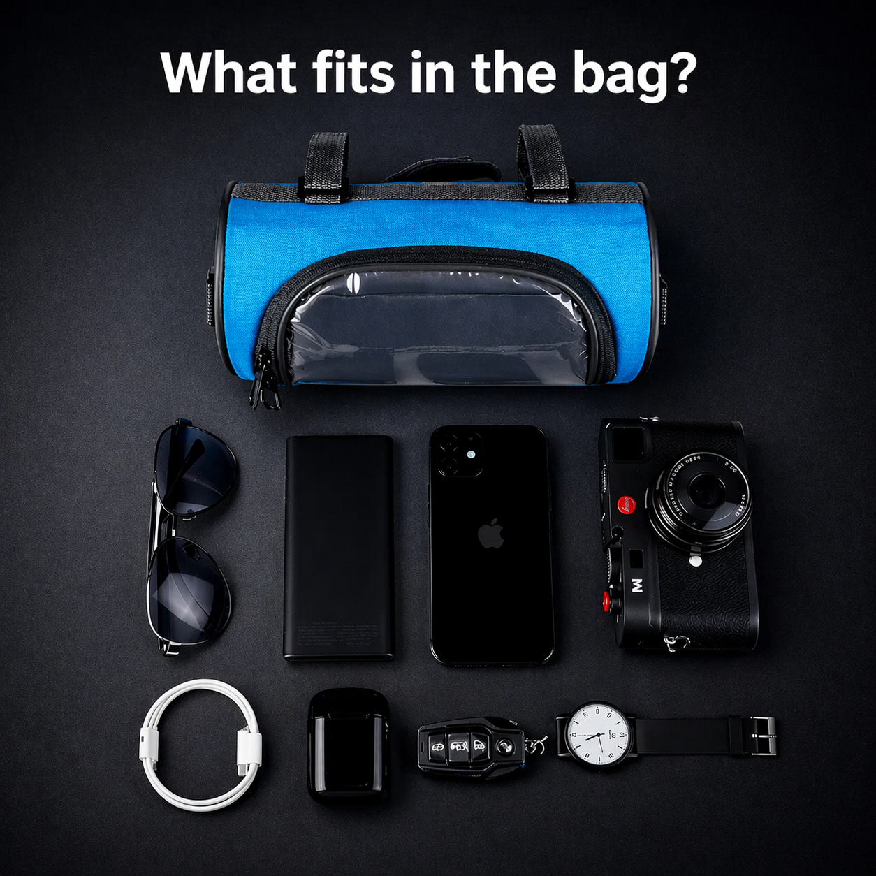 CYCLORA – Sac de rangement pour vélo avec écran tactile pour un accès pratique en cours de route