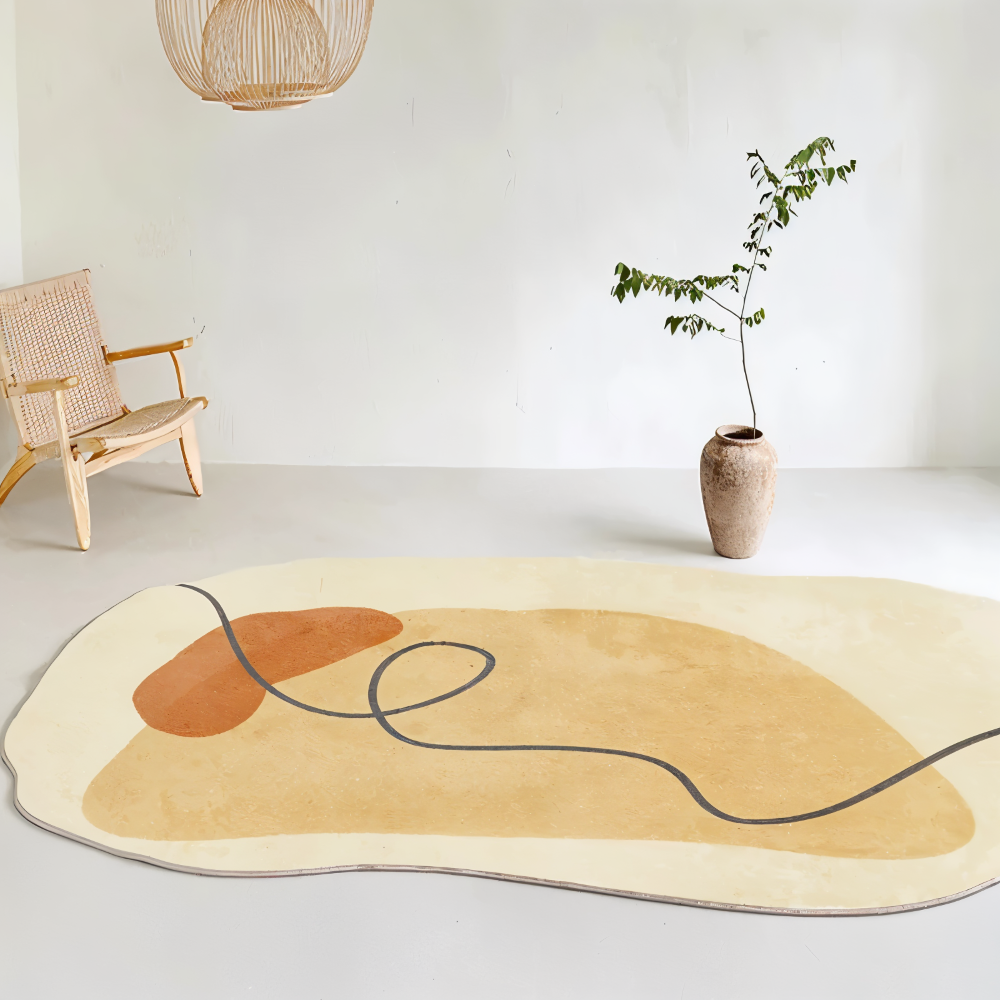Tapis FancyFluff - Tapis de salon - Tapis de forme irrégulière - Tapis doux pour la chambre