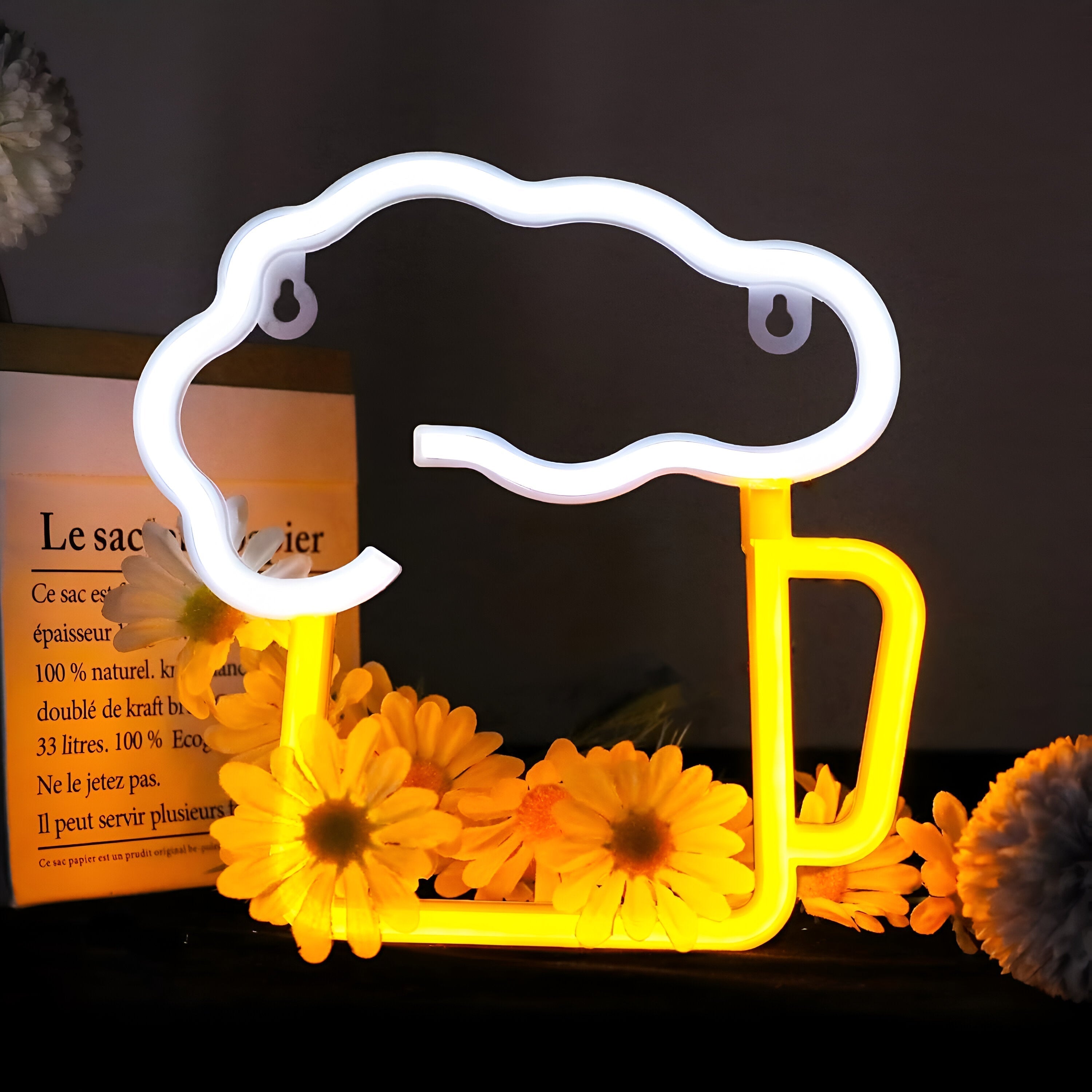 Panneau LED néon fastfood – panneau coloré pour bar et restaurant