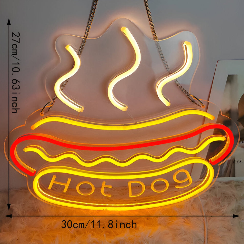 Panneau LED néon fastfood – panneau coloré pour bar et restaurant
