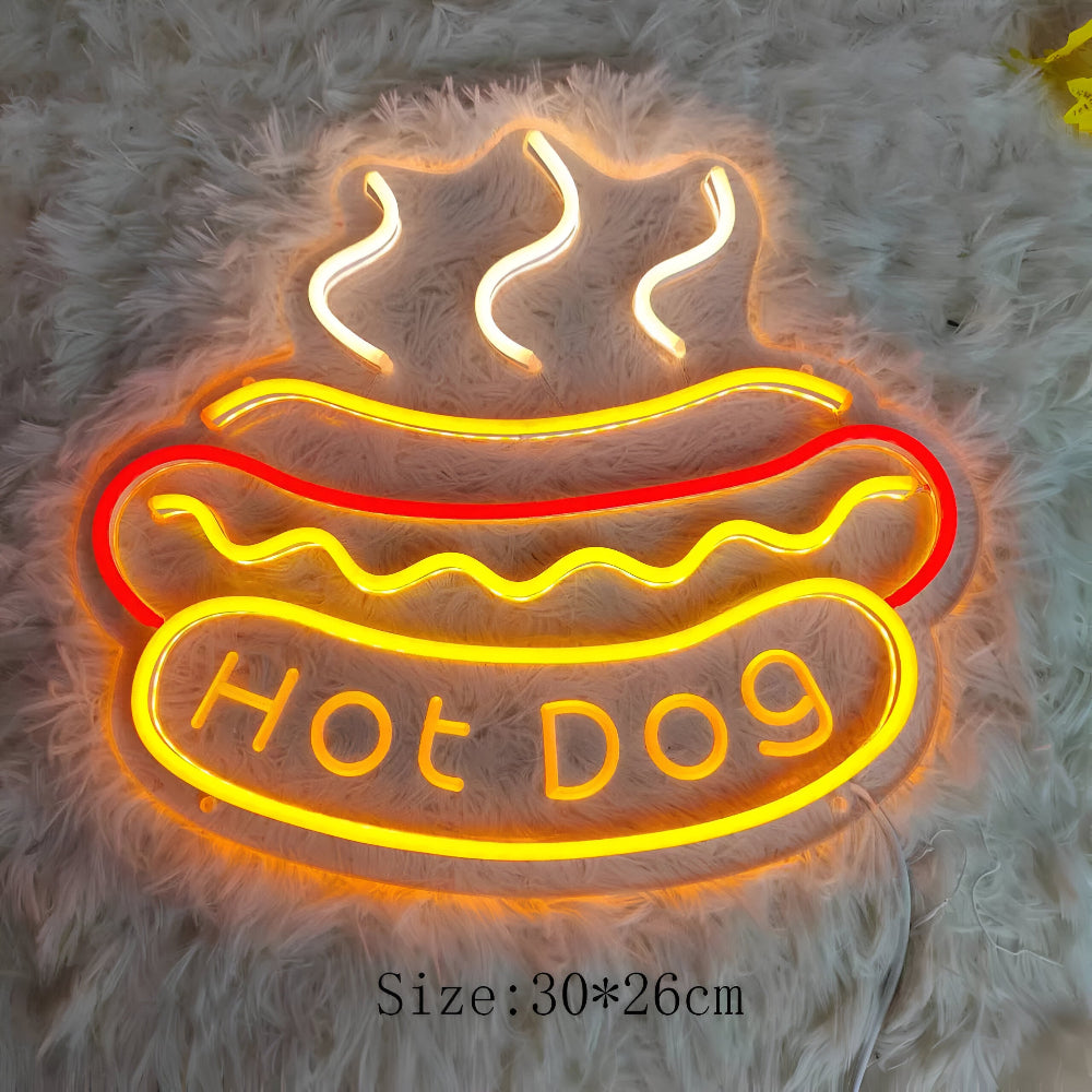Panneau LED néon fastfood – panneau coloré pour bar et restaurant