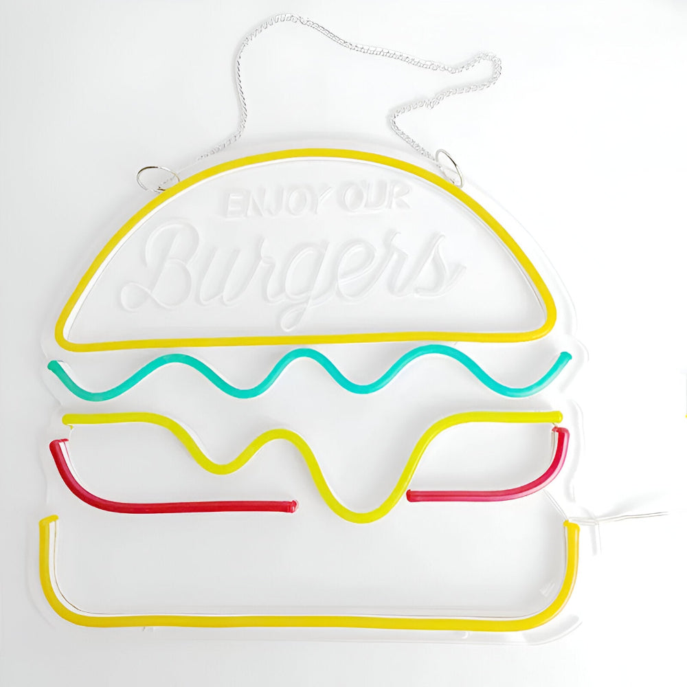 Panneau LED néon fastfood – panneau coloré pour bar et restaurant