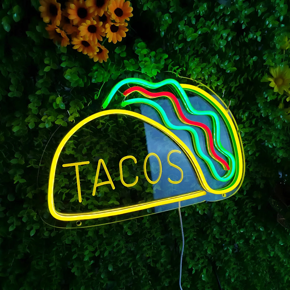 Panneau LED néon fastfood – panneau coloré pour bar et restaurant