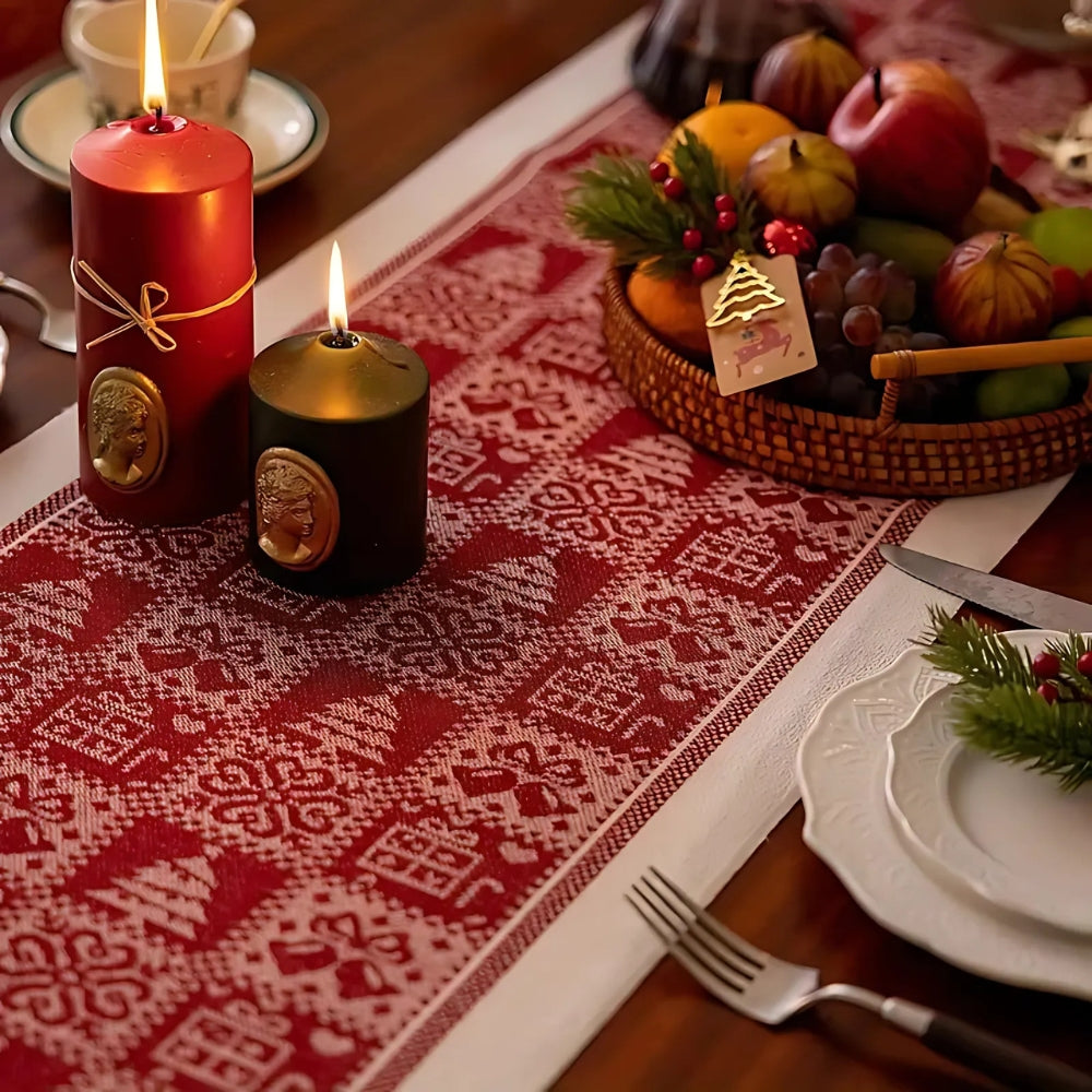 Nappe de Table Élan de Noël Festif