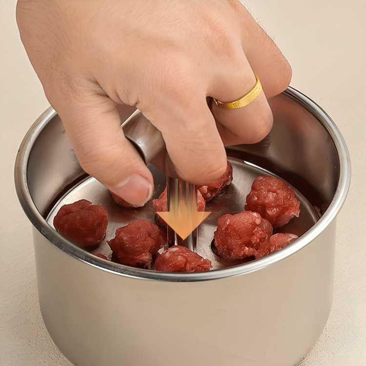 Boulettes de viande | Taille uniforme | Ustensile de cuisine en acier inoxydable | FlavoForm