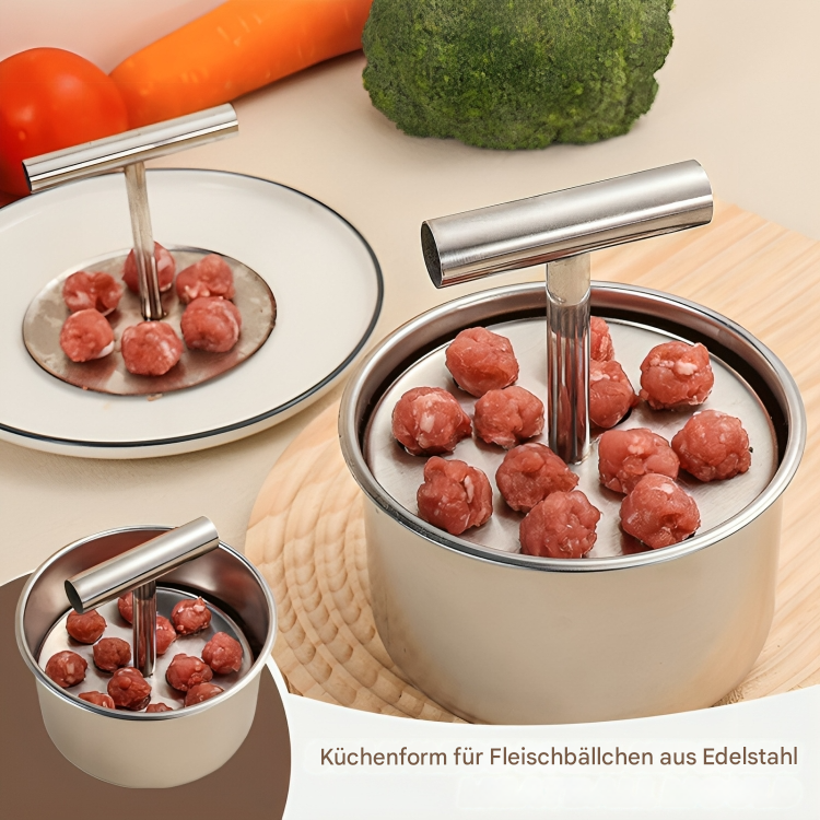 Boulettes de viande | Taille uniforme | Ustensile de cuisine en acier inoxydable | FlavoForm