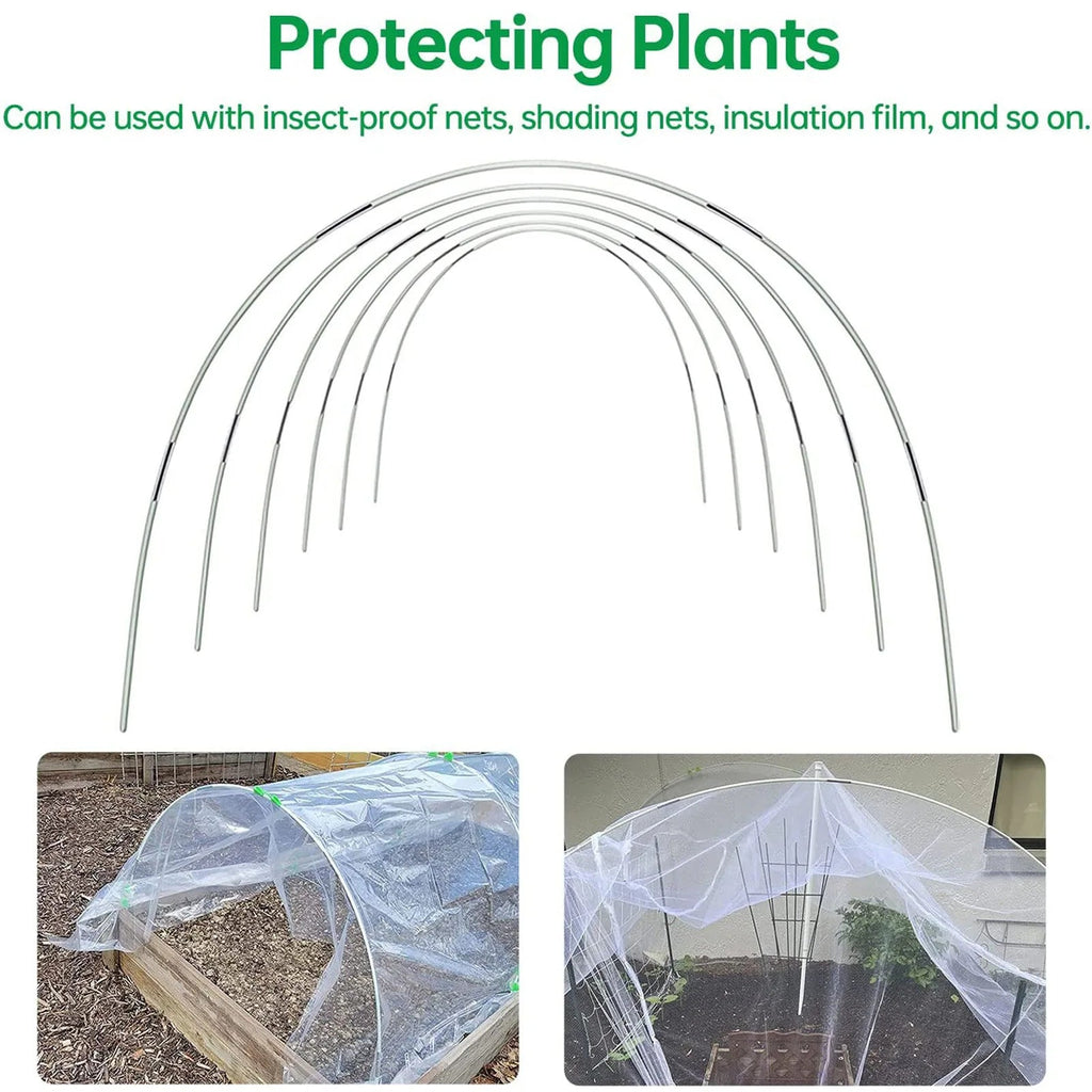 PLANTSHIELD - Tunnel de jardin en polyéthylène de 5 pièces avec cadre en fibre de verre robuste