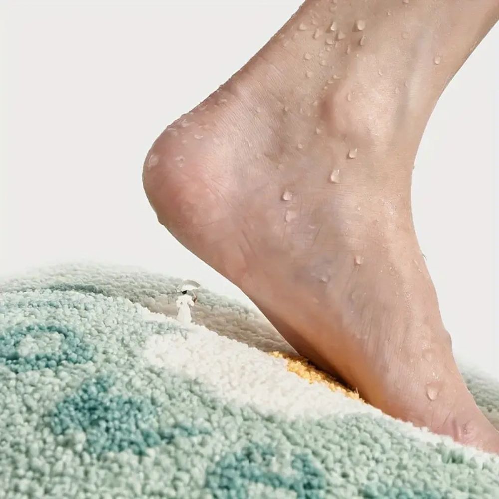 Tapis de Bain Absorbant à Motifs Floraux