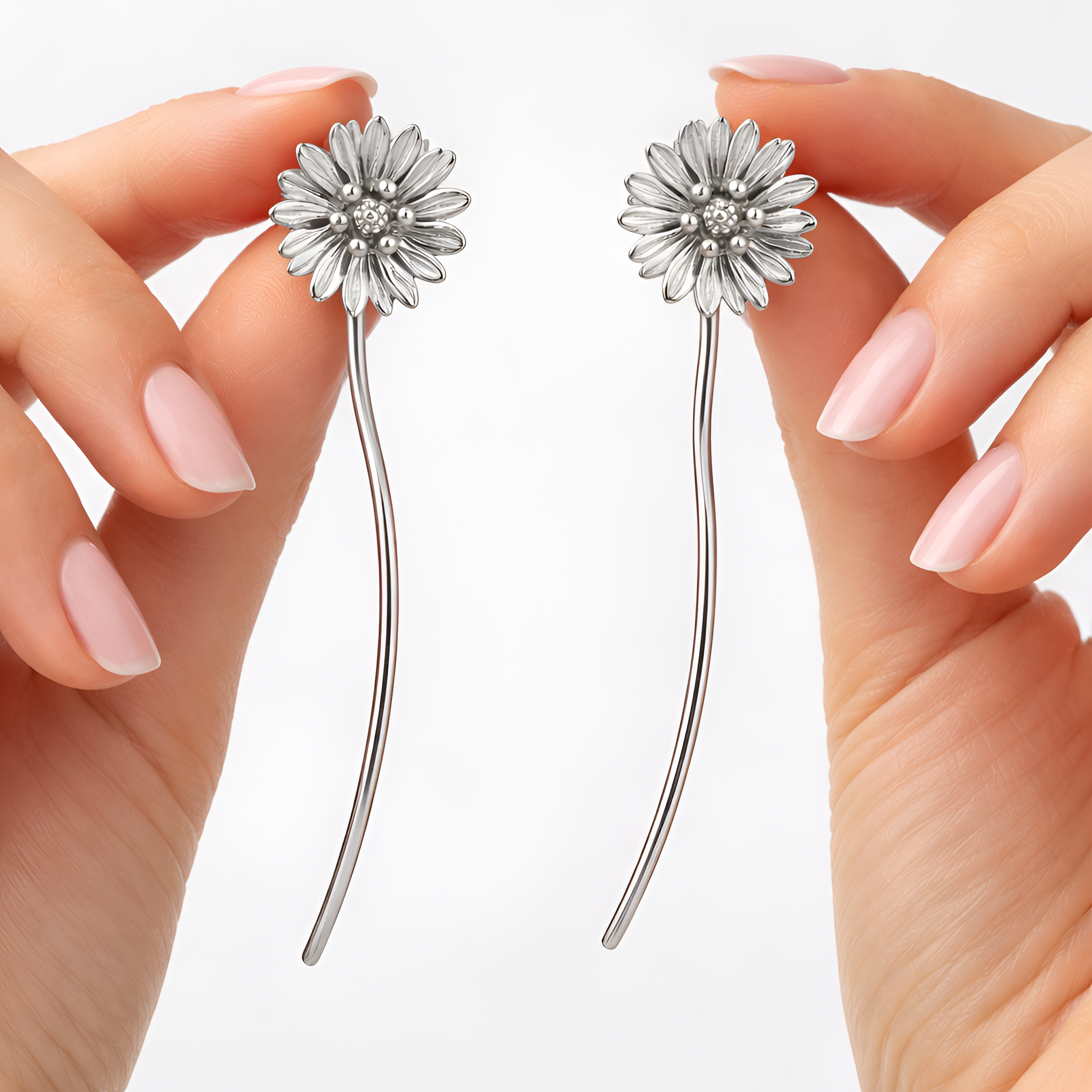 Ruby - Charmantes boucles d'oreilles à clous Fleur de marguerite pour femme