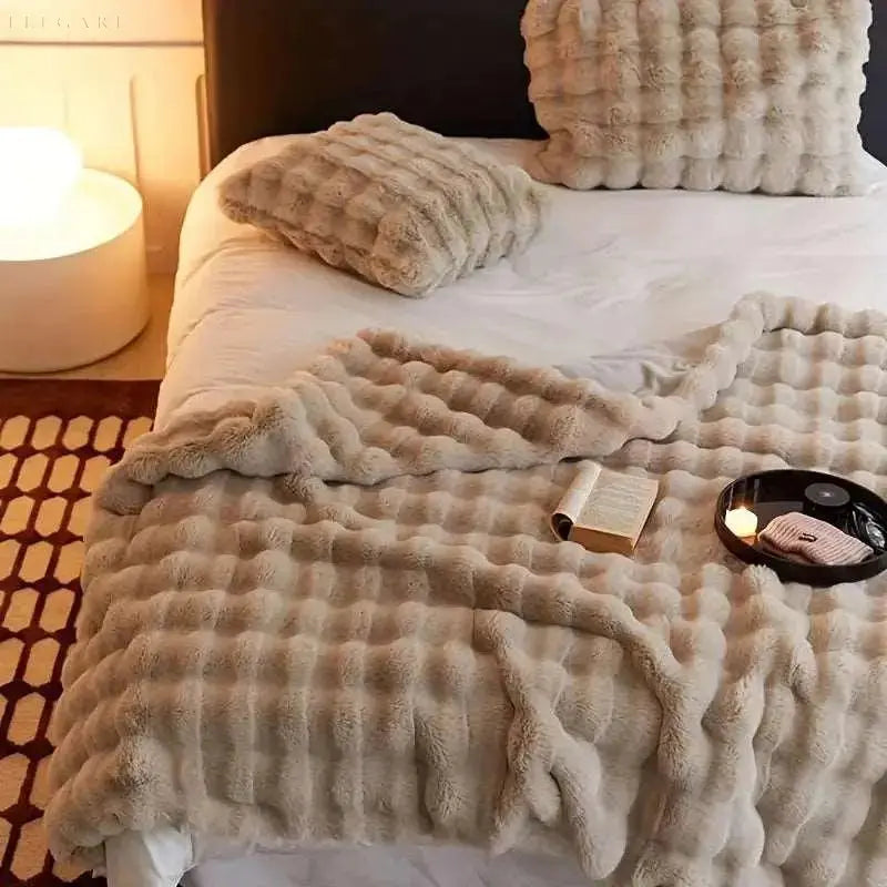 Skanto | Couverture Chauffante - couverture chaude pour l'hiver - canapé