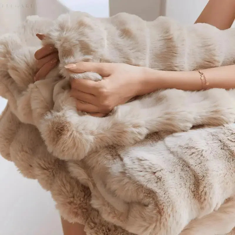 Skanto | Couverture Chauffante - couverture chaude pour l'hiver - canapé