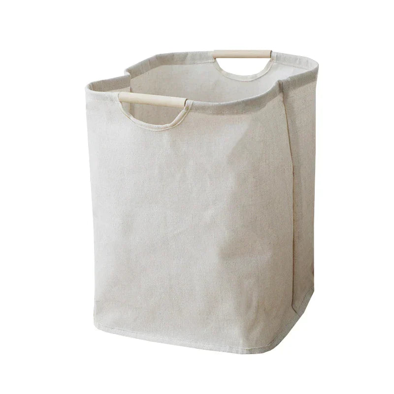 Panier à linge en coton-lin japonais – Panier de rangement pliable