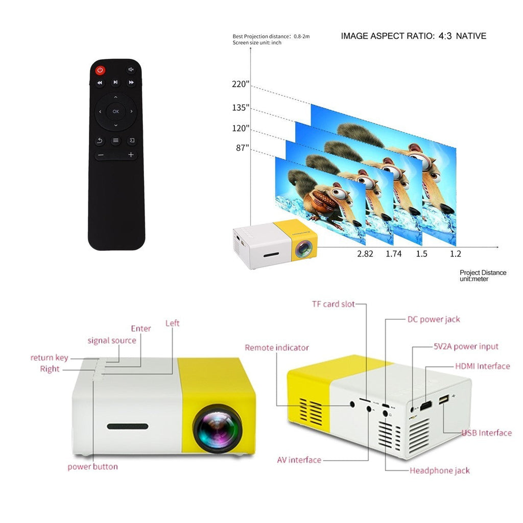 UltraLite™ Mini Projecteur – Compact, Portable & Haute Définition