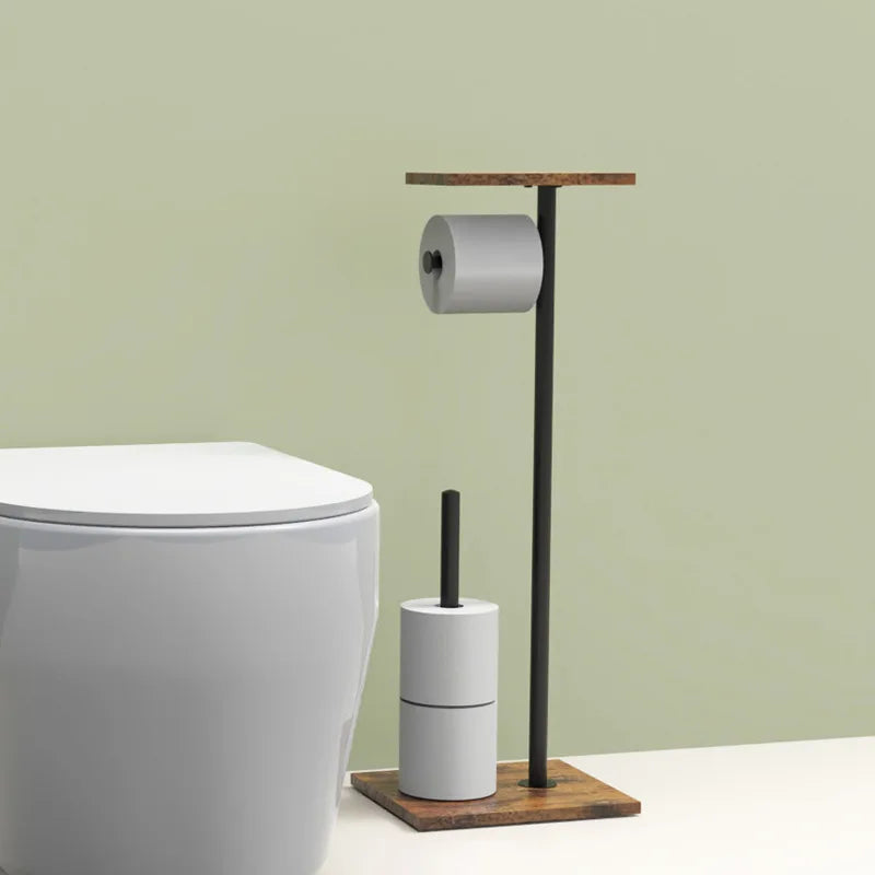 Distributeur de papier toilette indépendant | Support pour téléphone et accessoires | Support stable | BathBridge