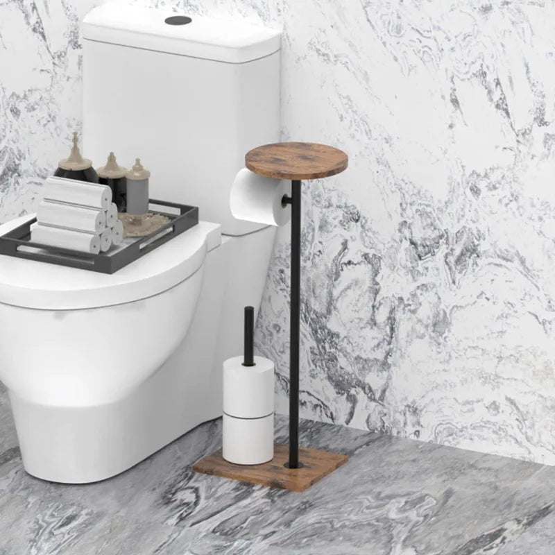 Distributeur de papier toilette indépendant | Support pour téléphone et accessoires | Support stable | BathBridge
