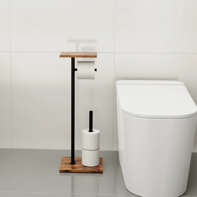 Distributeur de papier toilette indépendant | Support pour téléphone et accessoires | Support stable | BathBridge