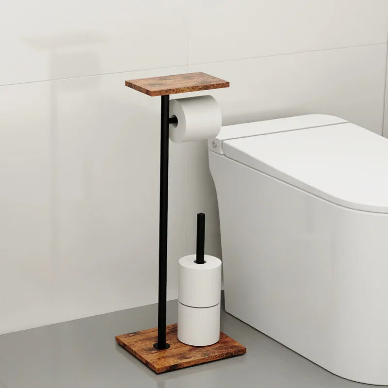 Distributeur de papier toilette indépendant | Support pour téléphone et accessoires | Support stable | BathBridge