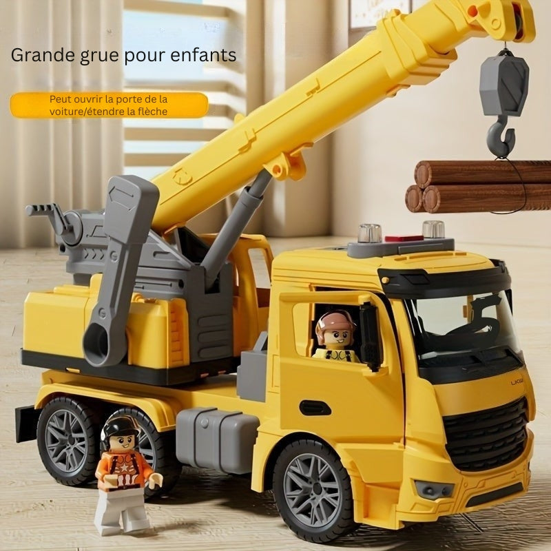 Jouet Camion-Grue avec Mouvements et Sons Réalistes