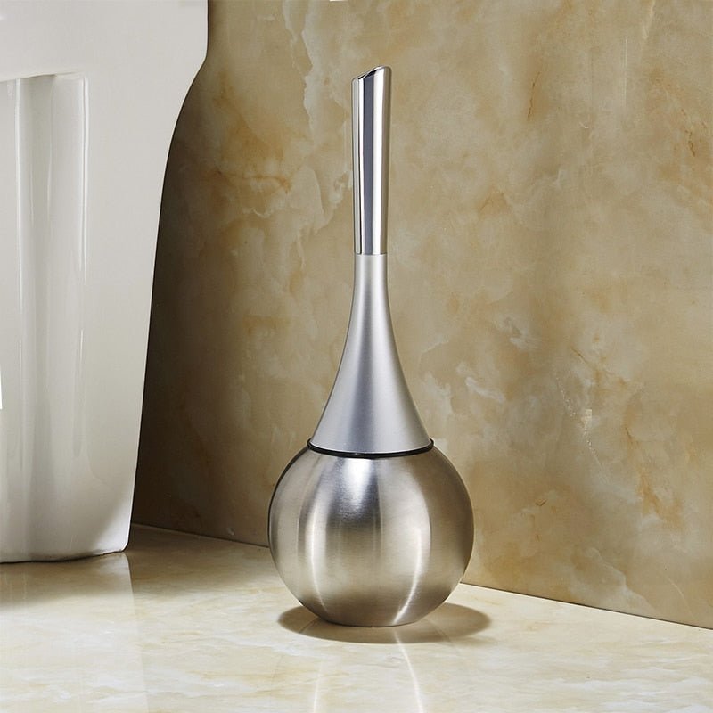 CLEANLUXE - Brosse de Toilette en Silicone avec Support pour un Nettoyage en Profondeur