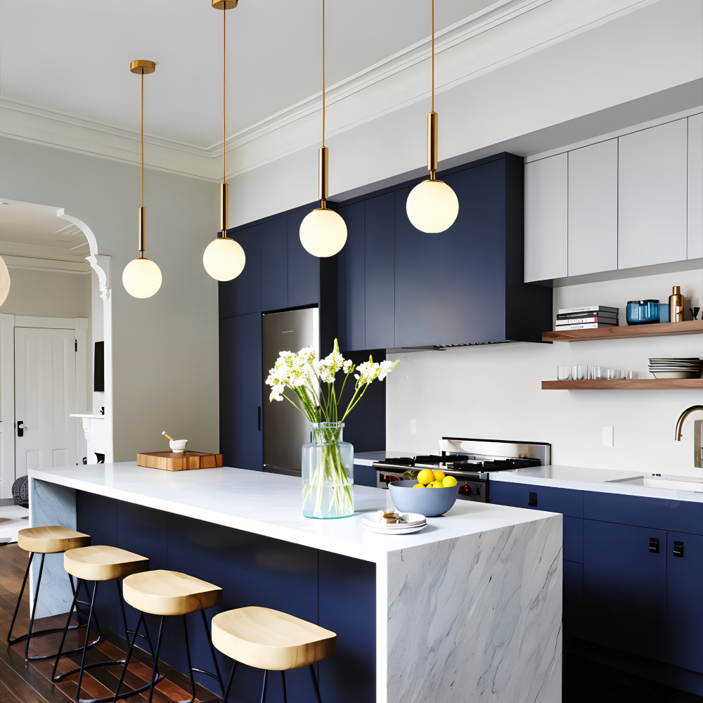Lampe pendante en verre blanc – design nordique moderne avec lumière douce