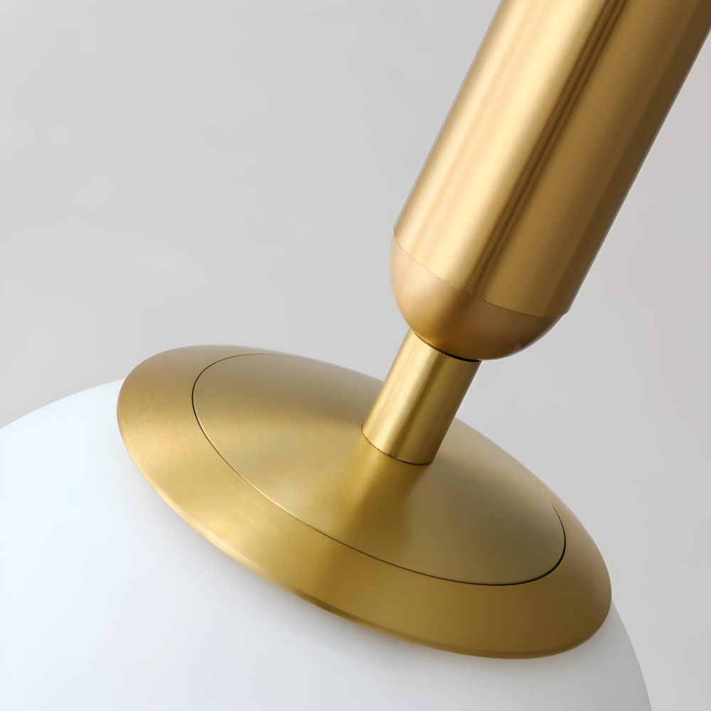 Lampe pendante en verre blanc – design nordique moderne avec lumière douce