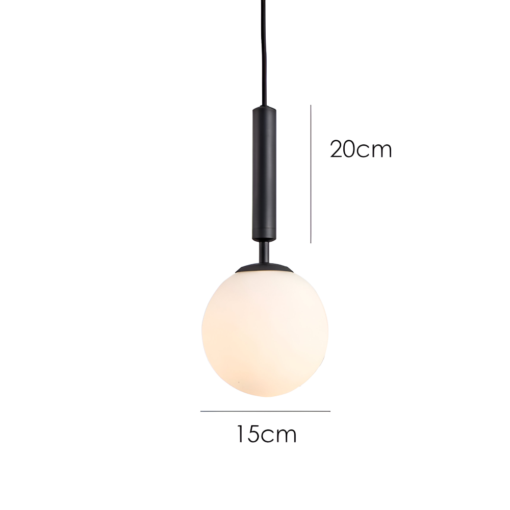 Lampe pendante en verre blanc – design nordique moderne avec lumière douce
