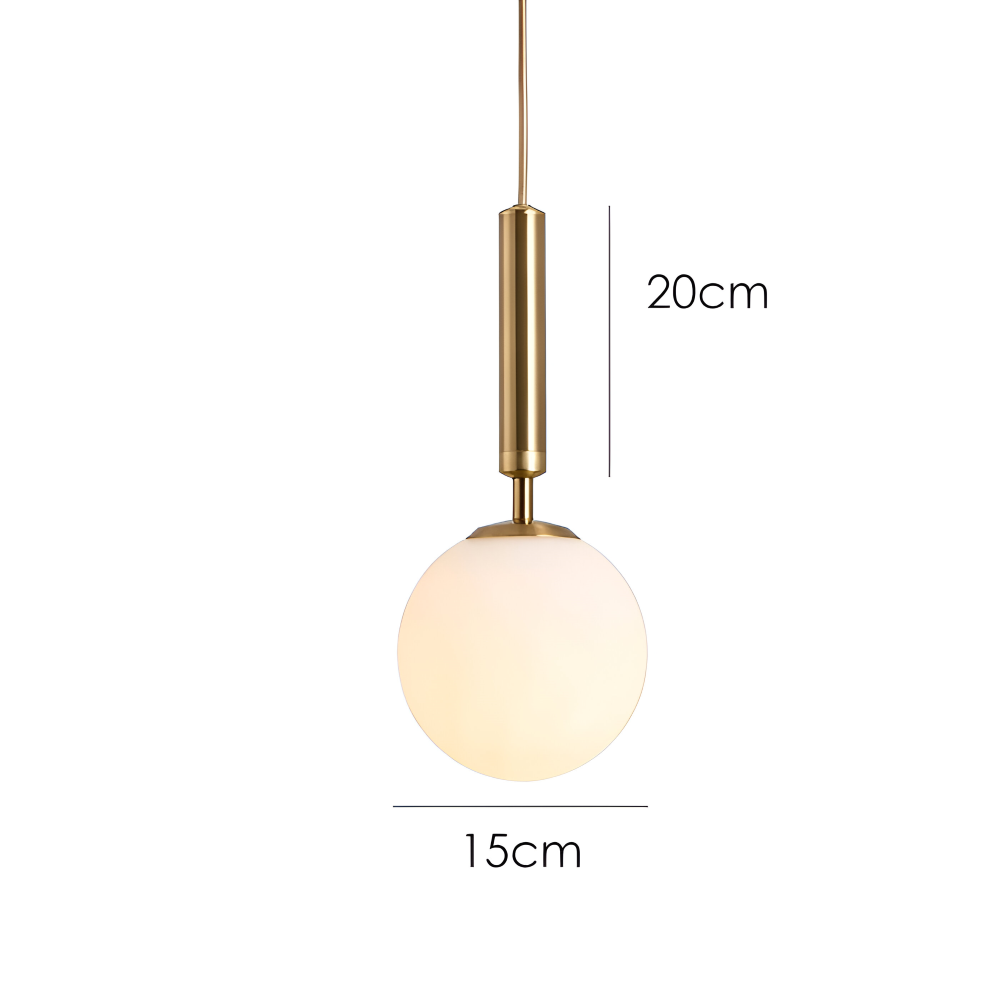 Lampe pendante en verre blanc – design nordique moderne avec lumière douce