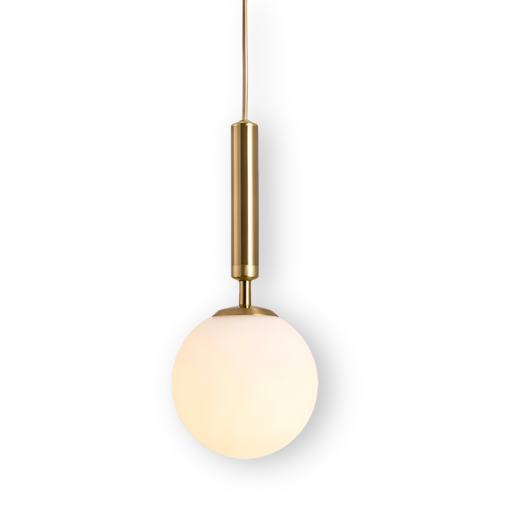 Lampe pendante en verre blanc – design nordique moderne avec lumière douce