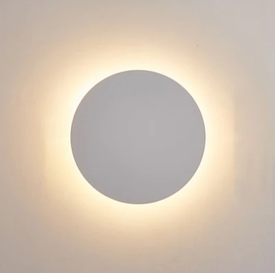 Lunaris – Applique Murale LED Ronde Moderne en Métal avec Lumière Chaude