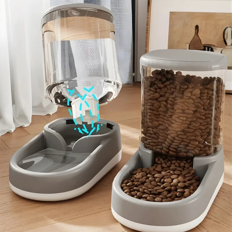 Distributeur de nourriture | Ensemble de distributeurs automatiques de nourriture | Eau & nourriture sèche | Pawfill