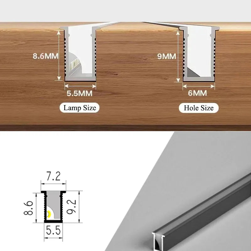 Skanto | Bande LED sous placard | Ultra Fine | DC12V, 10W/m | Découpable & Choix de Température de Couleur