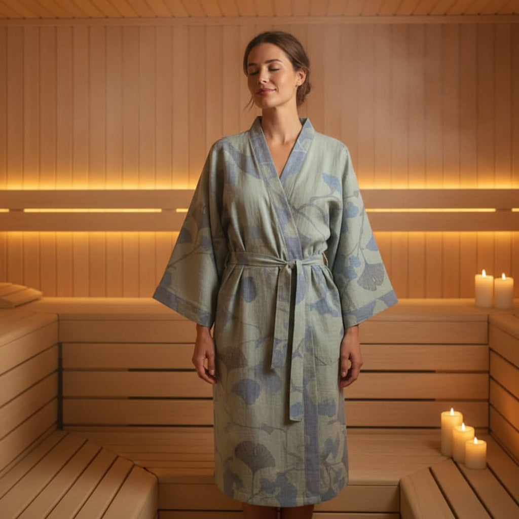 KIMONARA – Peignoir kimono en coton bio pour un confort quotidien respirant